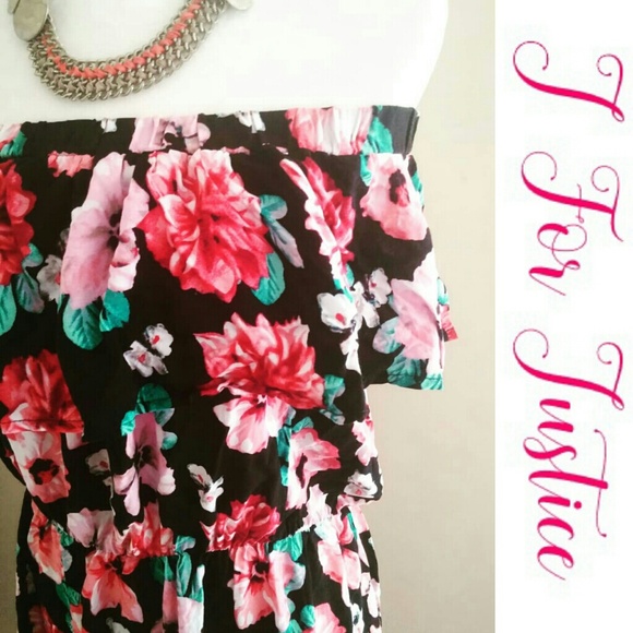 ππ± J FOR JUSTICE Off-the-Shoulder Floral Maxi - Picture 3 of 7